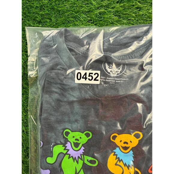 Grateful Dead Dancing Bears Tie Dye T Shirt 2XL Gray Vintage Band Tee - Picture 8 of 8